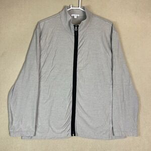 James Perse Sweater Mens 4 Taupe‎ Full Zip Long Sleeve Pockets Regular Fit XL